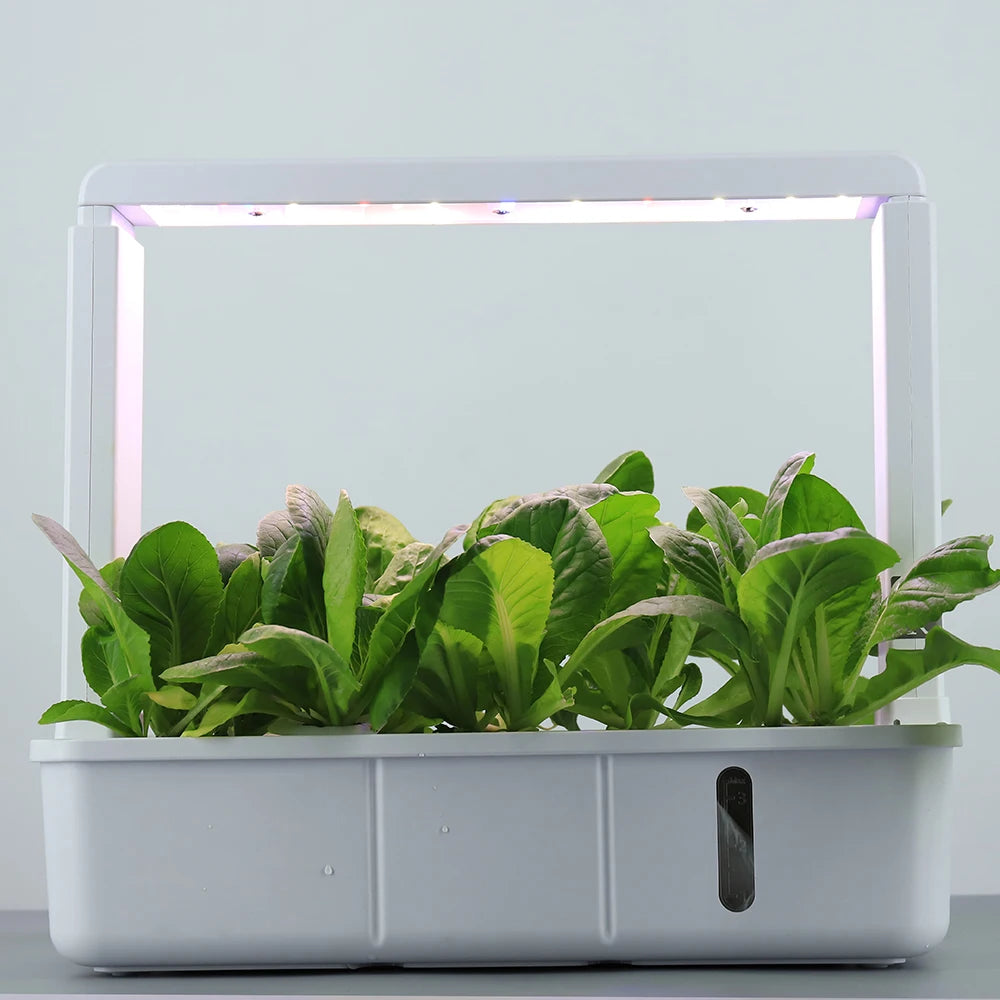 Smart Indoor Hydroponics Garden System with 15 Planting Holes and Full Spectrum LED Light - Non-Toxic Soilless Growing Solution