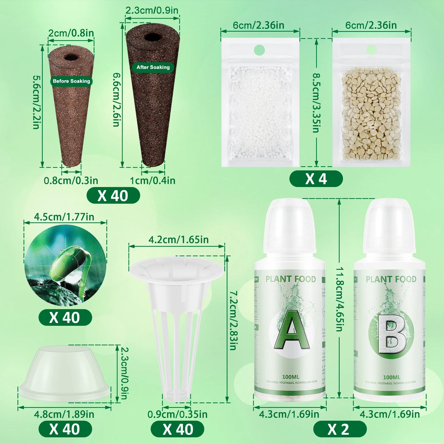 Ultimate Hydroponic Pods Kit - 120/166 Reusable Seed Pods with Nutrients for Indoor Gardening Success!