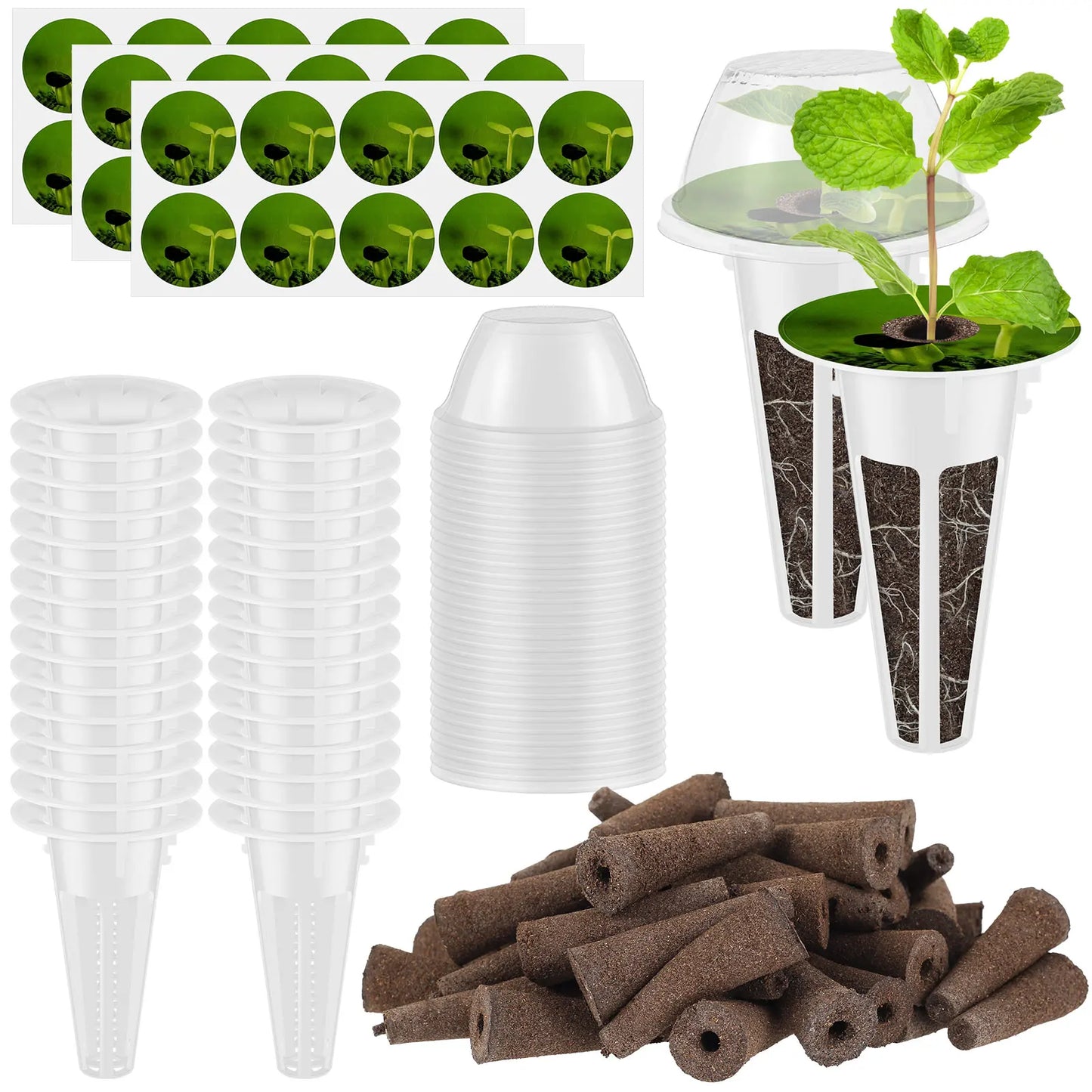 Ultimate Hydroponic Pods Kit - 120/166 Reusable Seed Pods with Nutrients for Indoor Gardening Success!