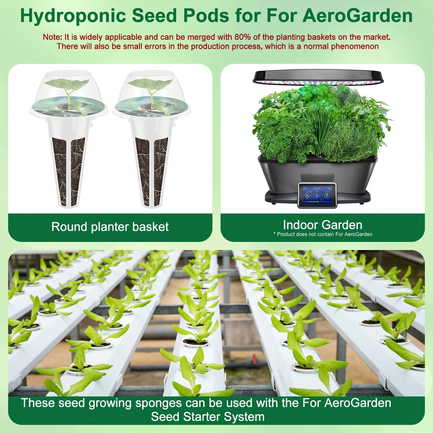 Ultimate Hydroponic Pods Kit - 120/166 Reusable Seed Pods with Nutrients for Indoor Gardening Success!