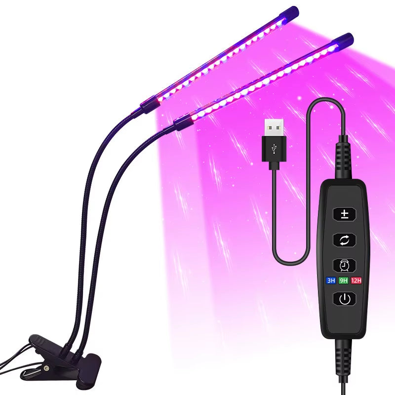 Ultimate USB LED Grow Light for Indoor Gardens - 10 Dimmable Levels, Full Spectrum & Timer Settings for Hydroponics - Perfect for Greenhouses!