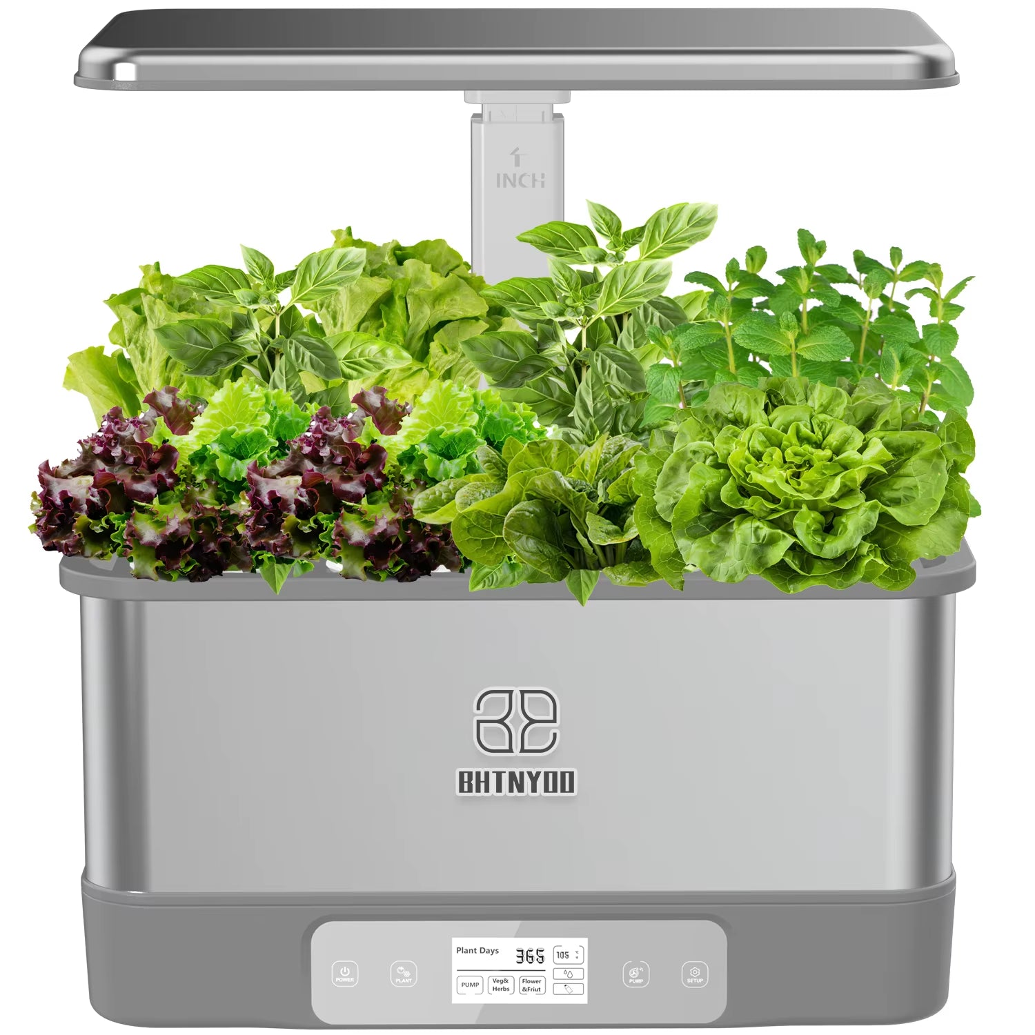 Smart Wifi Hydroponics Indoor Garden Kit - Grow 8 Herbs Soilless with LED Lights & Remote Control