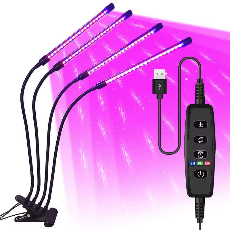 Ultimate USB LED Grow Light for Indoor Gardens - 10 Dimmable Levels, Full Spectrum & Timer Settings for Hydroponics - Perfect for Greenhouses!