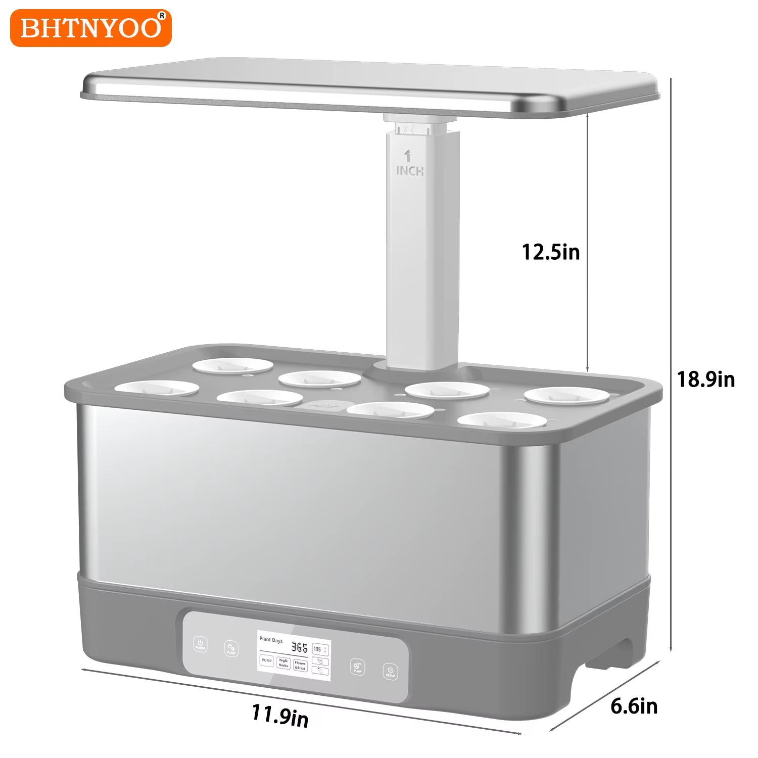 Smart Wifi Hydroponics Indoor Garden Kit - Grow 8 Herbs Soilless with LED Lights & Remote Control