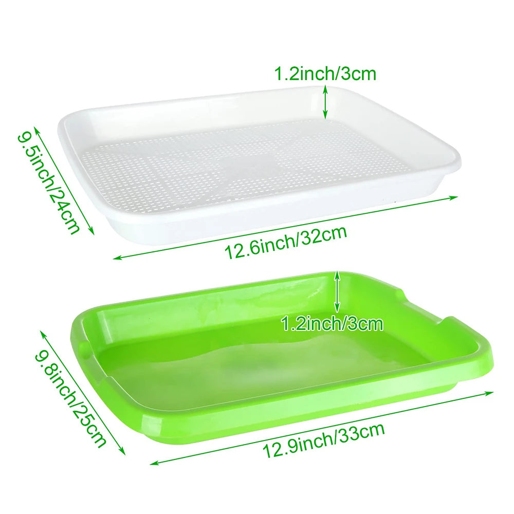 Hydroponic Microgreens Sprouter Tray - Perfect for Home Garden and Nursery!
