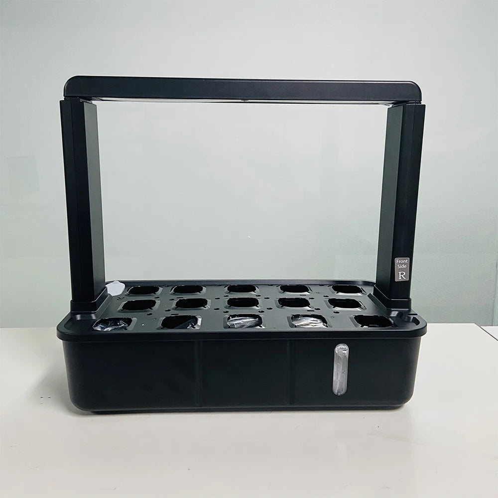 Smart Indoor Hydroponics Garden System with 15 Planting Holes and Full Spectrum LED Light - Non-Toxic Soilless Growing Solution