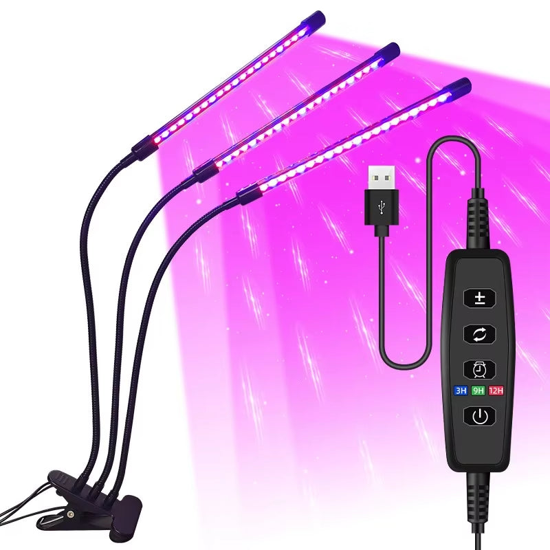 Ultimate USB LED Grow Light for Indoor Gardens - 10 Dimmable Levels, Full Spectrum & Timer Settings for Hydroponics - Perfect for Greenhouses!