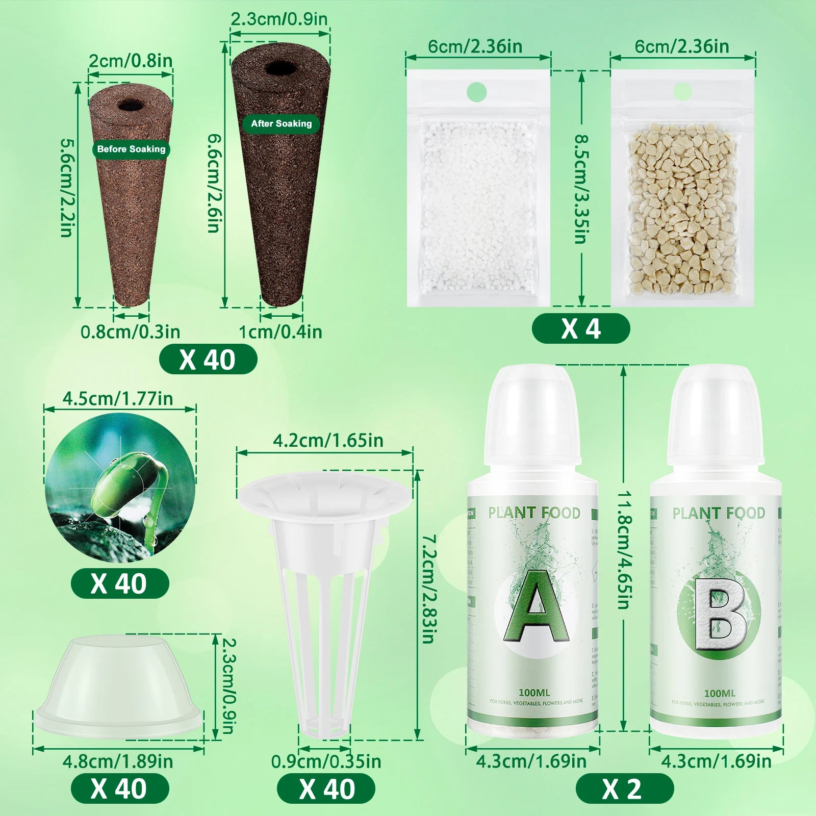 Ultimate Hydroponic Pods Kit - 120/166 Reusable Seed Pods with Nutrients for Indoor Gardening Success!