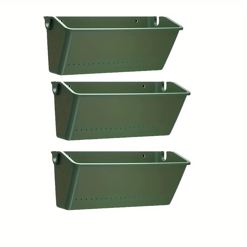 Vertical Wall Hanging Flower Pot Set - Modern Indoor/Outdoor Decorative Planters (3/6 Pcs)